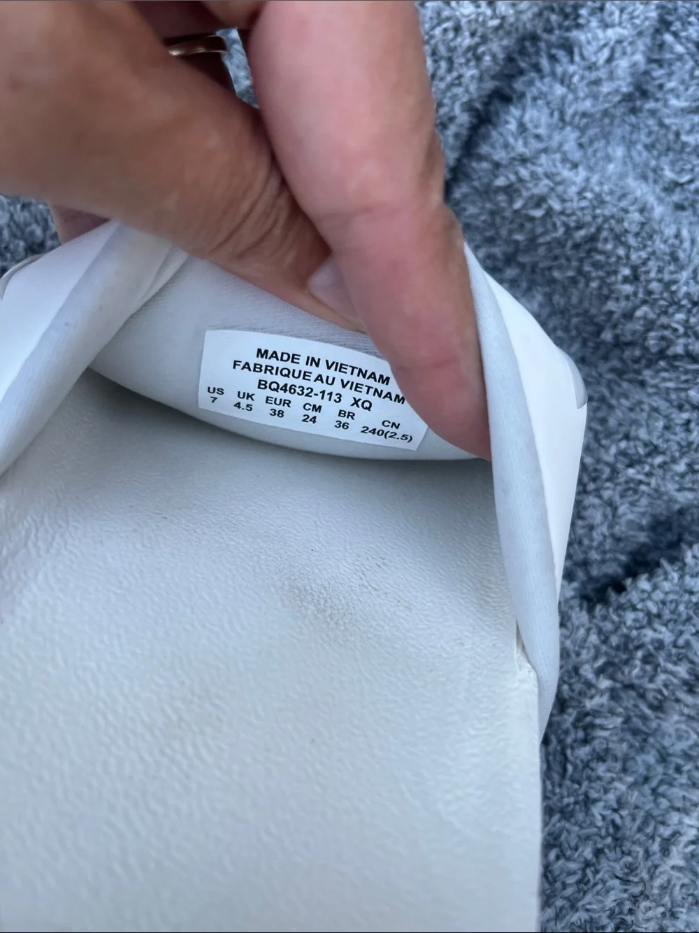 Nike White  Slide Sandals with Embossed Logo - Picture 8 of 8